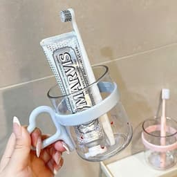 Cốc Nhựa Đánh Răng Có Quai 400ml Ly Uống Nước Trong Suốt Dễ Thương Tiện Dụng Cho Gia Đình VOICON-[DA66] 1