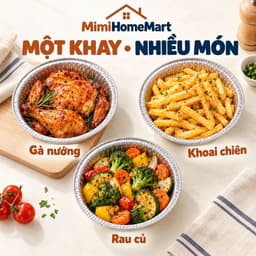 Combo 50 Khay Bạc Nồi Chiên Không Dầu 22cm MimiHomeMart - Khay Nướng Chịu Nhiệt, Tái Sử Dụng 4