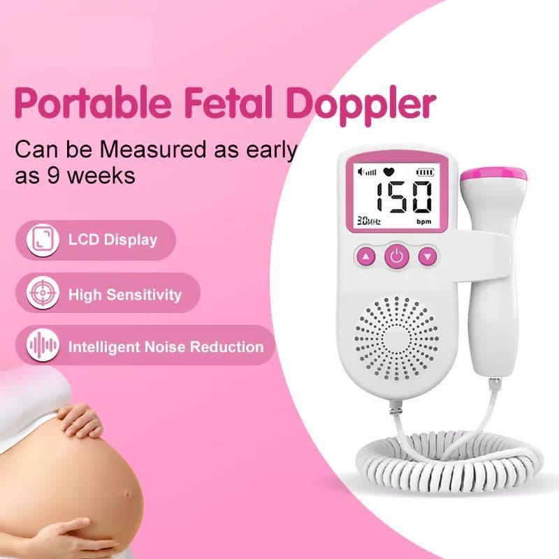 [TẶNG GEL] Máy nghe tim thai tại nhà Fetal Doppler – Máy theo dõi nhịp tim thai mini cho mẹ bầu Freeship