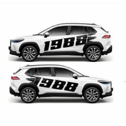Tem năm sinh dán ô tô. dán mọi form xe, 1 bộ 2 bên. tem đen 3 lớp chống nước ( SL : 1 bộ đủ dán 2 bên 30.x150cm) (D4501) 1