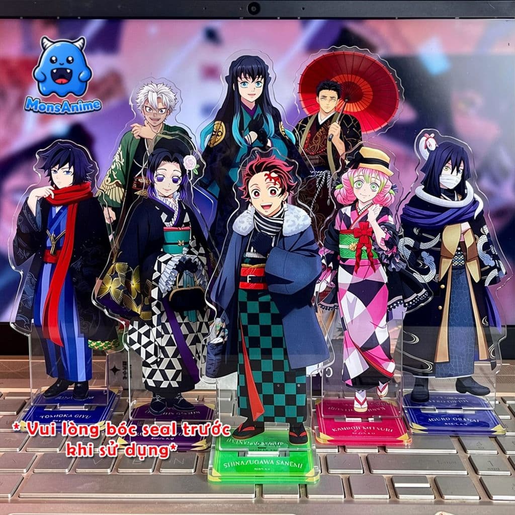 (TẶNG KÈM CARD) Standee KIMETSU NO YAIBA - Thanh Gươm Diệt Qủy ver KIMONO SANG CHẢNH mô hình Anime tượng acrylic
