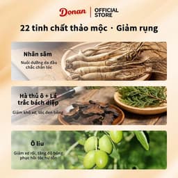 (Chính Hãng) Xà phòng Donan gội thảo dược 90g -  ngăn rụng tóc, kích thích mọc tóc , phục hồi tóc hư, giúp tóc dày 5