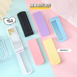 Lược chải tóc kèm gương gấp gọn Mini Gương Gấp Đơn Giản nhỏ gọn dễ dàng mang theo bỏ túi gd1511 2