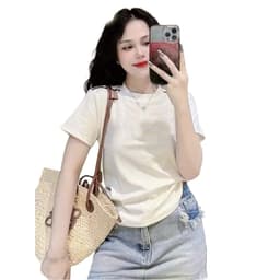 [ Áo Thun MỎNG ] Áo thun cotton nữ Bình Dân cổ tròn vải mỏng nhẹ theu bọt biển dễ thương -thoitrang99 8