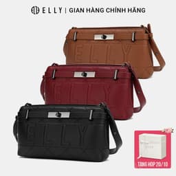 [Tặng hộp 20.10] [TẶNG SUMMER GIFT 399K] Túi xách nữ da thật ELLY ET184 túi xách tay đeo vai đeo chéo cao cấp sang trọng 1