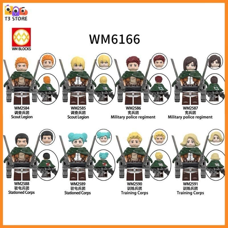Attack On Titan Đồ Chơi Lắp Ráp Các Nhân Vật Truyện Tranh Đại Chiến Titan (WM6166)