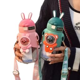 Bình giữ nhiệt INOX 316 500ML bình nước trẻ em siêu dễ thương cute có dây đeo, có quà tặng kèm 1