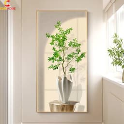 Tranh Decan 3D CoriHome Chậu Cây Xanh Dán Tường  (0.6m x 1.2m) 2