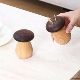 Hộp Đựng Tăm Gỗ Sồi Đầu Nấm Đáng Yêu Phong Cách Truyền Thống Trung Quốc Chất  Cao Cấp Kích Thước 9x4.5x4cm VOICON-[DA66] 7