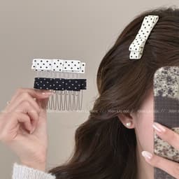 Lược Xước Cài Tóc Mái Đính Nơ Ruy Băng Nhỏ Xinh Xắn 9