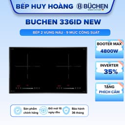 Bếp từ đôi BUCHEN 336ID NEW | Công nghệ Đức | Inverter tiết kiệm điện | Bảo hành chính hãng 3 năm 1