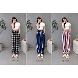 [ XẢ HÀNG ]   TỔNG HỢP QUẦN DÀI DÁNG RỘNG CẠP CAO LX MẪU ĐA DẠNG MÁT MẺ KẺ HOẠ TIẾT 2