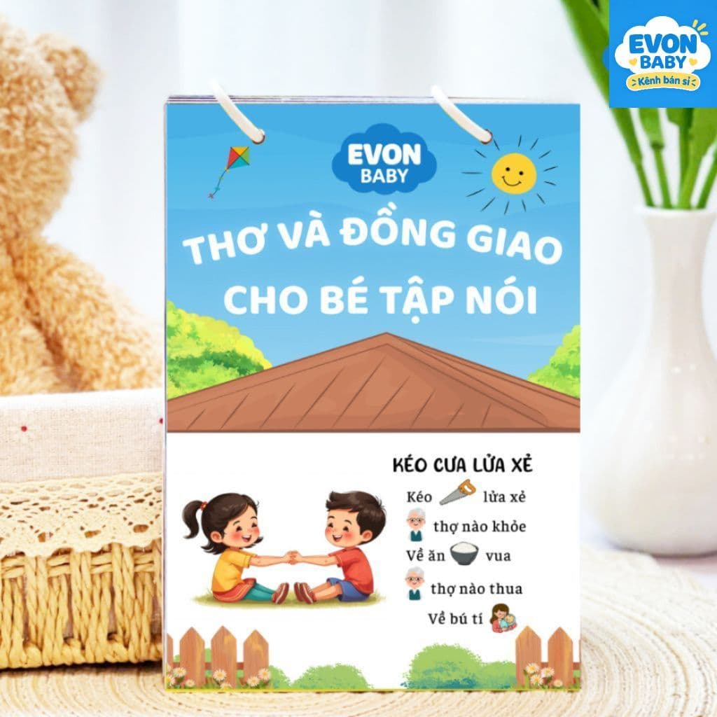 Thẻ Flash EVON BABY dạy bé tập nói - Bé Học Nói Qua Thơ Và Đồng Giao
