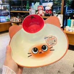 Set Bát Đĩa 5 Món Họa Tiết Mèo Đỏ May Mắn Chất Liệu Gốm Sứ Cao Cấp 4