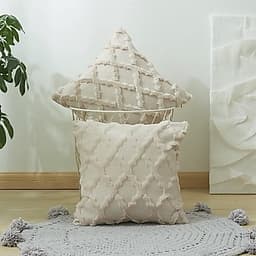 Gối LÔNG tựa lưng sofa văn phòng chất liệu vải nhung lông dập vân nổi phong cách hiện đại 4