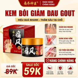 (Chính Hãng) Gút Khớp -Kem Xoa Giảm Đau Gout Axit Uric Giảm Sưng Chống Viêm Tăng Lưu Thông Máu An Toàn Dịu Nhẹ 30g 1