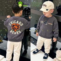 [10-29kg] Bộ Nỉ Dài Tay Cao Cấp Cho Bé Trai Dày Mịn Ấm KIMCHIBABY Họa Tiết Ô Tô, Siêu Nhân Người Nhện BN602 9