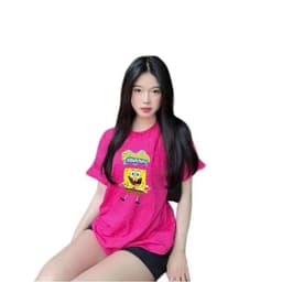 Áo thun nữ trơn cotton su 3158, form rộng unisex tay lỡ, họa tiết CON LỪA - trenđy.-quanaounisex84 9