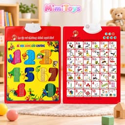 Bảng Chữ Cái Tiếng Việt Điện Tử Cho Bé MimiToys - Có Giọng Nói, Học Số Và Chữ 6