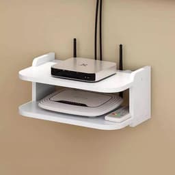 KỆ WIFI TREO TƯỜNG 2 TẦNG MDF PHỦ MELAMINE 17MM – KỆ MODEM WIFI, ĐẦU THU TRUYỀN HÌNH MÀU NGẪU NHIÊN LUX14 3