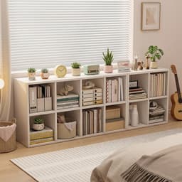 Kệ sách tổ ong 8 ô chất liệu gỗ MDF cao cấp decor phòng đẹp thương hiệu LUX10 2