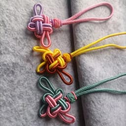 Nút Đồng Tâm Kết Cát Tường Cổ Phong - Đầu Tua Rua Đôi Phụ Kiện May Mắn Treo Quạt Áo Dài Tua Rua Hán Phục DIY Handmade 3