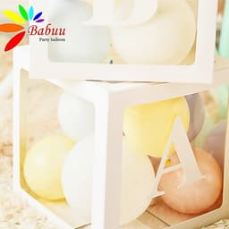 Hộp Baby Sinh Nhật, Hộp Trong Suốt Bong Bóng Trang Trí Sinh Nhật 4