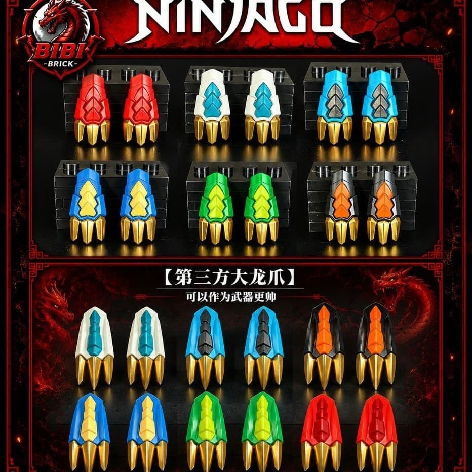 Phụ Kiện Móng Vuốt Rồng Ninjago Dragon Rising 4- Vuốt Rồng Trang Trí Cho Ninjago Dạng Draconius DR4