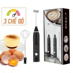 Máy tạo bọt cafe cầm tay 3 tốc độ , sạc USB tiện lợi 3