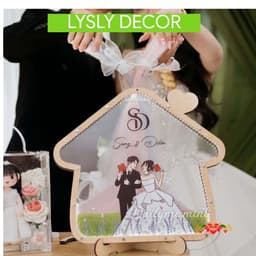Tranh Rót Cát Ngày Cưới Ngôi Nhà Nấm Thiết Kế Đẹp Theo Yêu Cầu 3