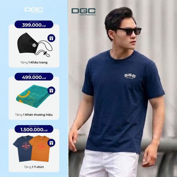 Áo thun ngắn tay DGC Chất Vải Thoáng Mát, Thấm Hút Mồ Hôi - SATBC19M