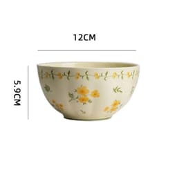 Bộ Bát Đĩa Gốm Sứ Họa Tiết Hoa Cúc Vàng - Hàng Loại 1 - Tượng Trưng cho sự trường thọ, phú quý và may mắn 8