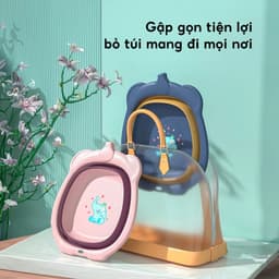 ( K&S ) Chậu Rửa Mặt Gấp Gọn Hình Voi Cho Bé  – Tiện Dụng, Dễ Sử Dụng . 5