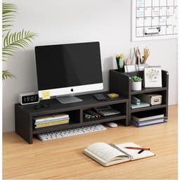 Kệ màn hình máy tính kết hợp giá sách sắp xếp gọn gàng bàn làm việc thương hiệu LUX09 2