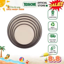 Combo Đĩa Tròn Thái 2 Màu Việt Nhật Đĩa Nhựa 1300/1/2/3/4, Đĩa Đựng Gia Đình Bền Đẹp - TADAHOM 1