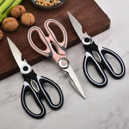 Kéo Cắt Gà, Kéo Nhà Bếp luoi Thép Trợ Lực, Kéo Đa Năng Cắt Thịt Nướng Thức Ăn Cho Bé (Có Nắp Đậy)  VOICON-[TTA11] 8