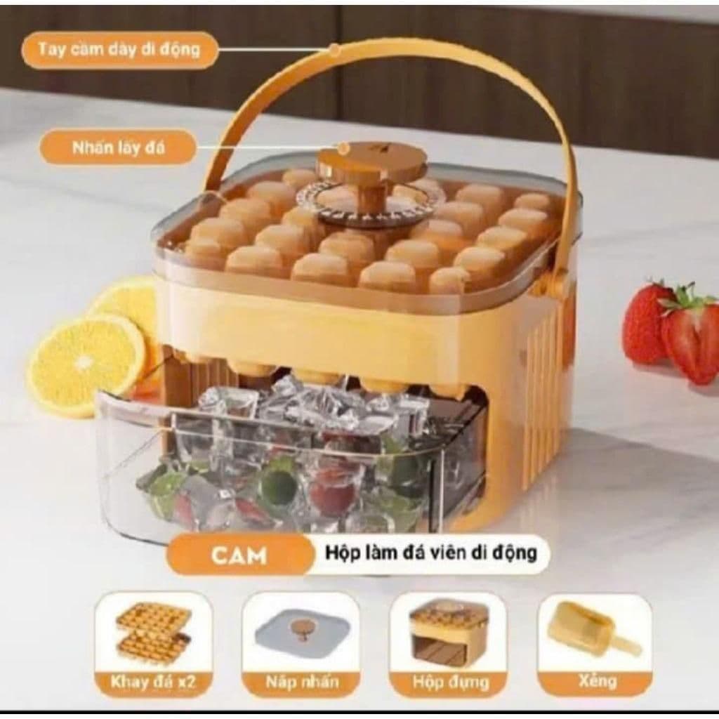 khay đựnġ làm đá có 2 tầng  nhà ai cũng cần làm để tủ lạnh VOICON-[PM66]