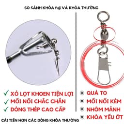 Khóa Link Câu Lure FUJI Lọt Khoen – Khóa Nối Mồi Câu Cá Nhỏ Gọn, Dễ Tháo Lắp 3