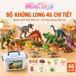 Bộ Đồ Chơi Mô Hình Động Vật 58 Chi Tiết MimiToys - Thú Rừng Sinh Động Kèm Hộp Đựng Tiện Lợi 7
