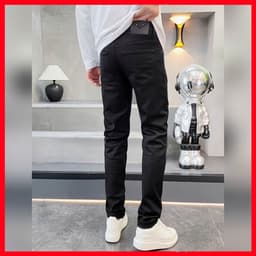 JEAN ĐEN "3 TRONG 1", CHỐNG PHAI MÀU-CHỐNG NHĂN-VẢI 3 LỚP CHẤT ĐANH ĐỨNG FORM,BỀN ĐẸP QJ-3250 VIC 6