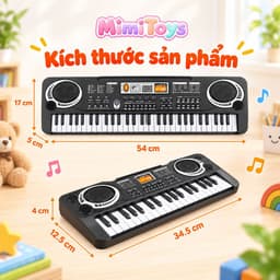 Đàn Piano Điện Tử 61 Phím Thông Minh Cho Trẻ Em MimiToys - Có Mic, Sạc Và 16 Tone Nhạc, 1 Loa Nhiều Chức Năng 5