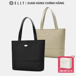 [Tặng hộp 20.10] Túi xách nữ ELLY EL363 vải oxford chần trám túi công sở đựng laptop ipad thời trang 1