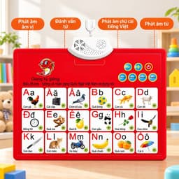 Bảng Chữ Cái Tiếng Việt Điện Tử Cho Bé MimiToys - Có Giọng Nói, Học Số Và Chữ 3