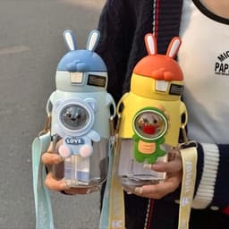 Bình giữ nhiệt INOX 316 500ML bình nước trẻ em siêu dễ thương cute có dây đeo, có quà tặng kèm 3
