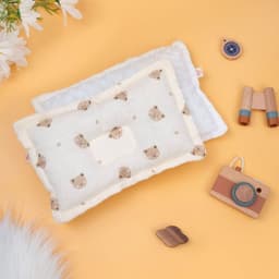 Gối Lõm Xô Muslin Cho Bé Sơ Sinh - Gối Nằm Chống Bẹp Đầu Cho Bé 3