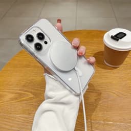 Ốp Sạc Không Dây Từ Tính Ốp lưng iPhone Cho Iphone 7 xs xr 11 12 13 14 15 16 Pro Max Plus Vỏ Cứng Chống Sốc Trong Suố 3