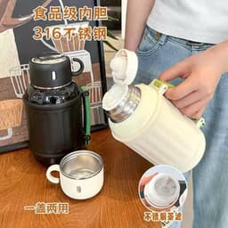 Bình Giữ Nhiệt Nóng Lạnh Inox 316 Dung Tích 800-1000ML Kèm Cốc Có Quai Xách Tiện Lợi Giữ Nhiệt 8-10 Giờ VOICON-[LA88] 2