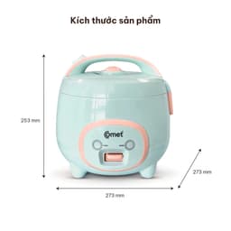 Nồi cơm điện 1,2L nắp gài COMET CM8002, lòng nồi chống dính, dành cho 3-4 người ăn [NEW 2026] 5