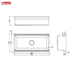 Chậu rửa bát Konox 8644SU Dekor 7