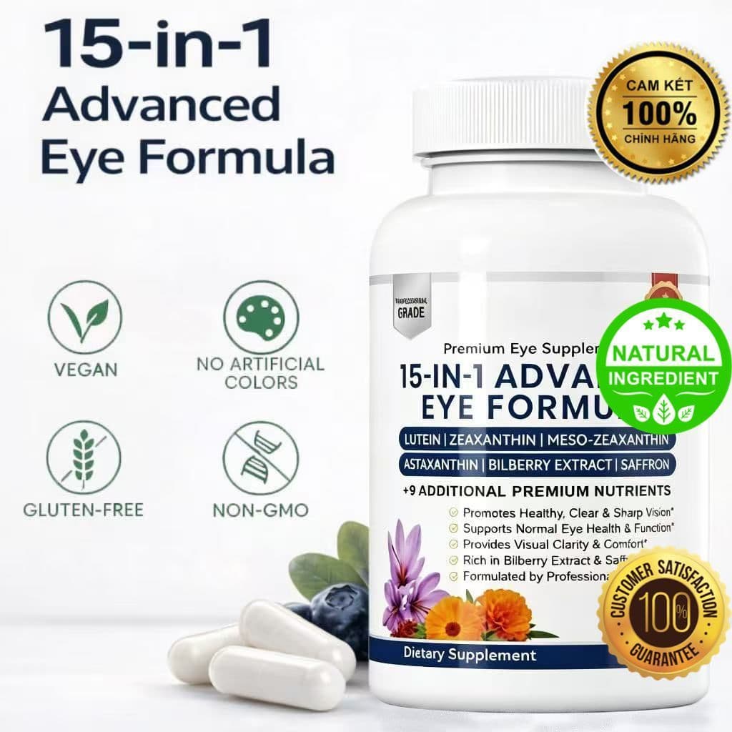 Viên Uống Bổ Mắt Thành Phần Lutein Việt Quất Tự Nhiên, Dưỡng Mắt, Hết Khô Mắt, Mỏi Mắt_DEAL CỰC HỜI  